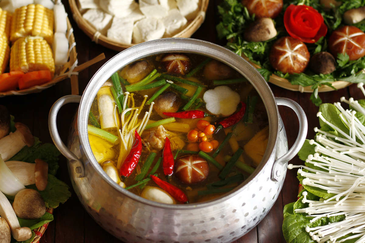 cách làm lẩu gà nấm